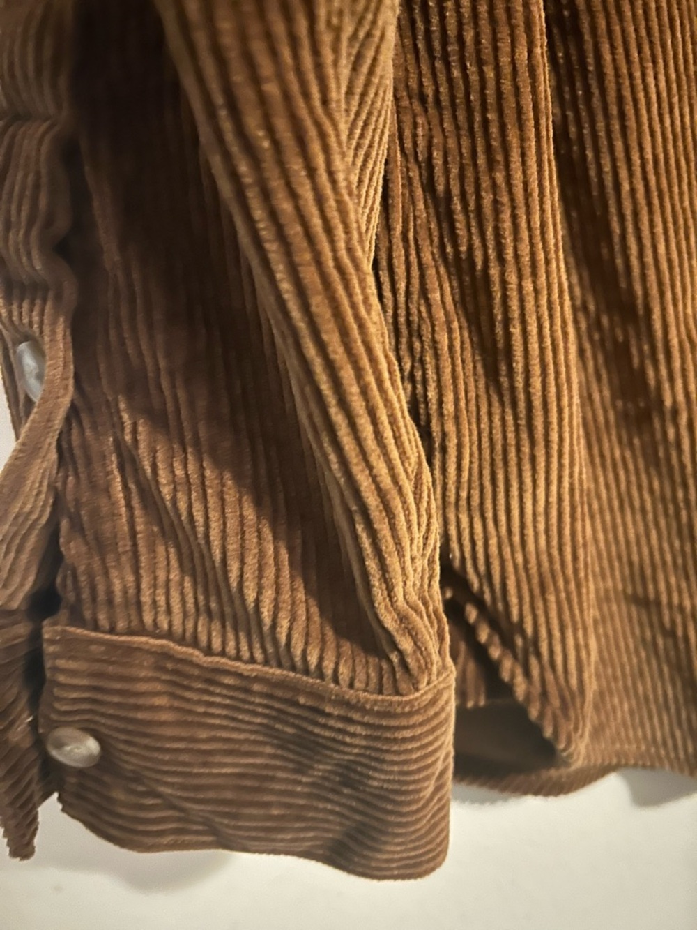 Sézane Max shirt EUC Corduroy Button-Up Shirt in Warm Caramel - Picture 4 of 7